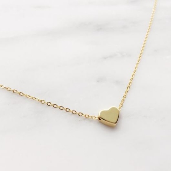 4 for $20 Heart Choker Necklace (Gold) - Picture 3 of 6